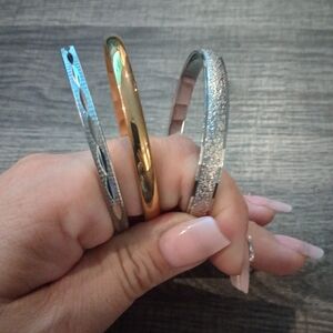 Set of Three Monet Bangles
